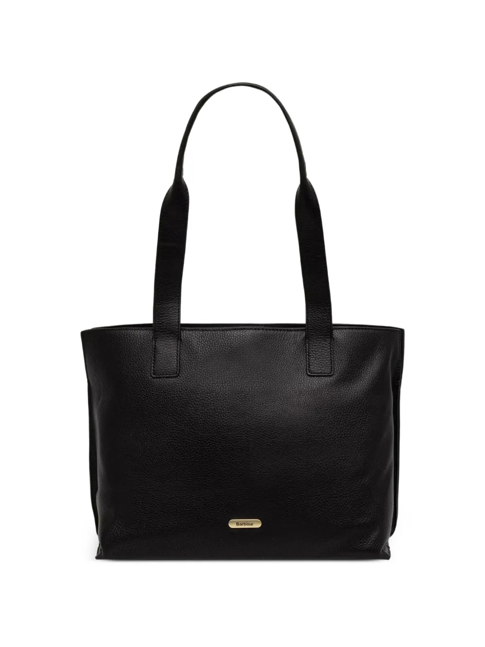 Barbour large Alder grainy-leather tote bag - Nero
