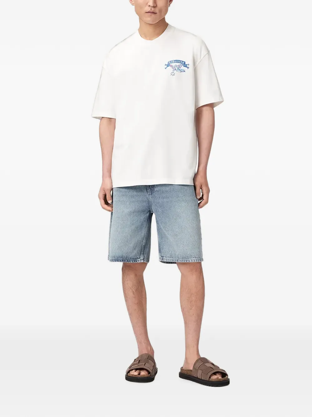 AllSaints Cray T-shirt met grafische print Wit