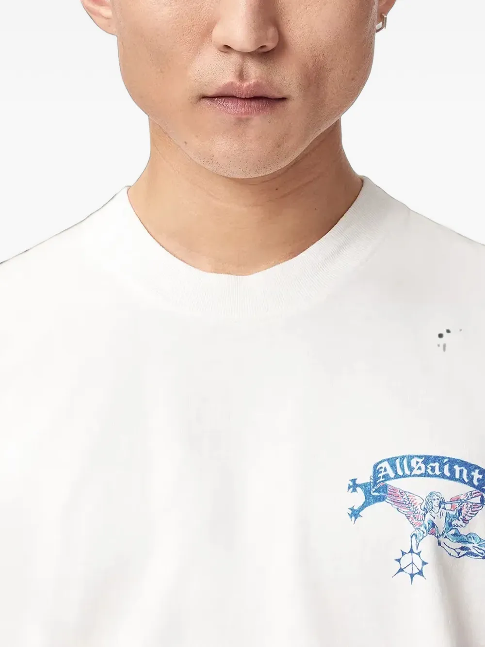 AllSaints Cray T-shirt met grafische print Wit