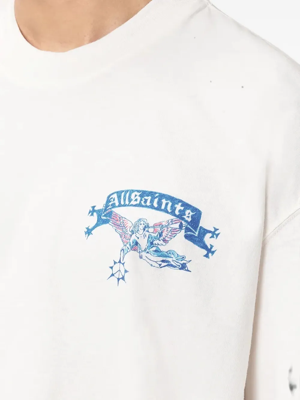AllSaints Cray T-shirt met grafische print Wit
