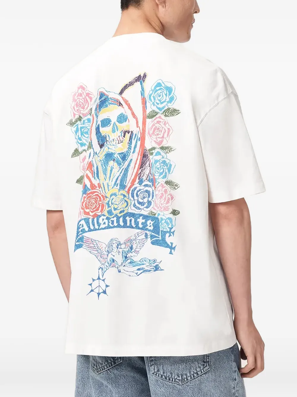 AllSaints Cray T-shirt met grafische print Wit