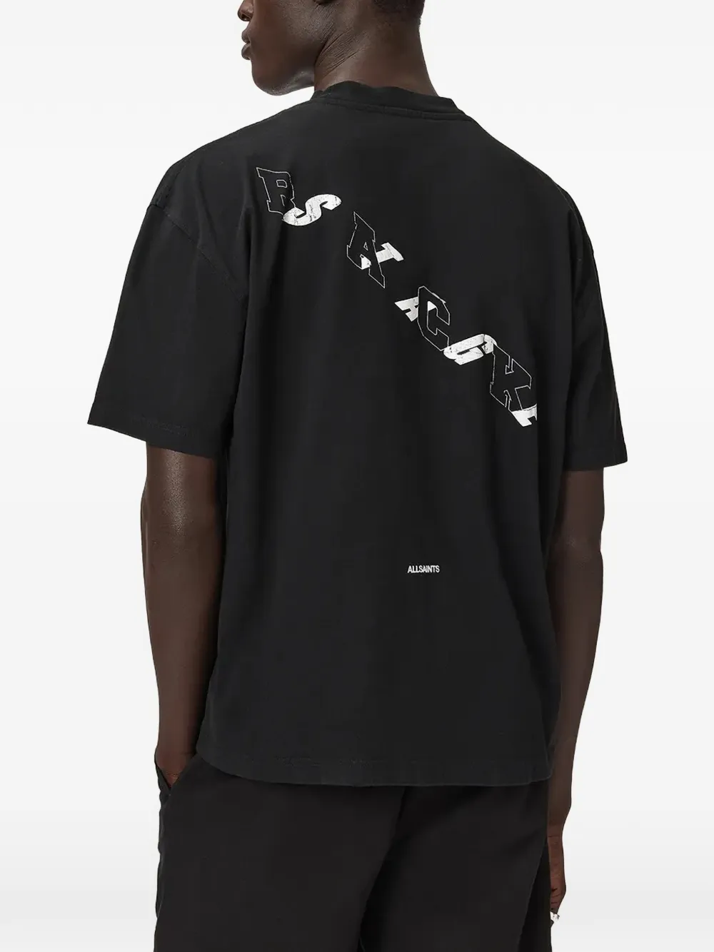 AllSaints Katoenen T-shirt met grafische print Zwart