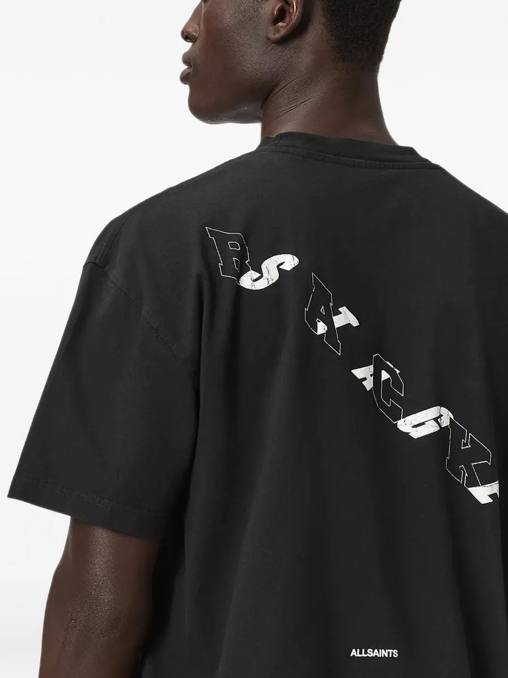 AllSaints Katoenen T-shirt met grafische print Zwart