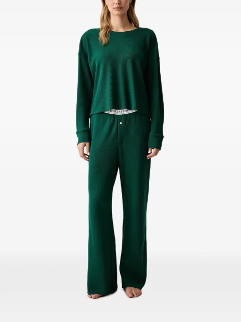 Polo Ralph Lauren waffle-knit logo-embroidered pyjamas