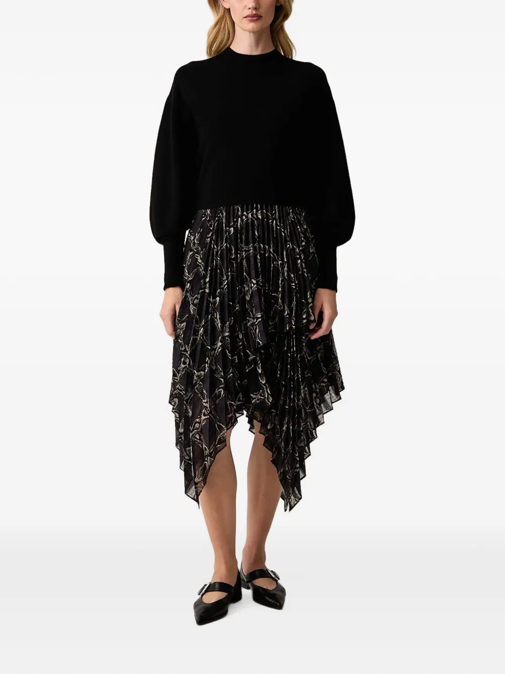 AllSaints Asymmetrische jurk Zwart