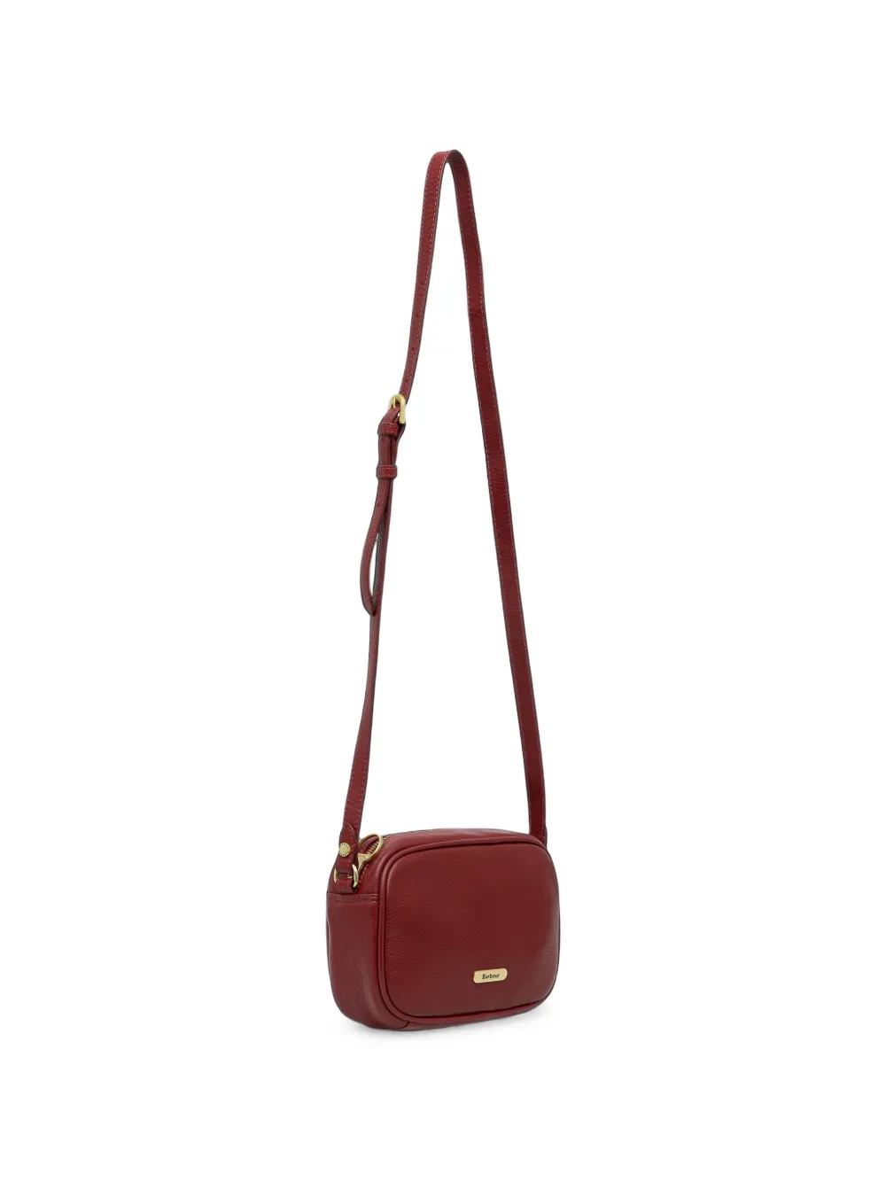 Barbour Daphne leren mini-schoudertas met textuur Rood