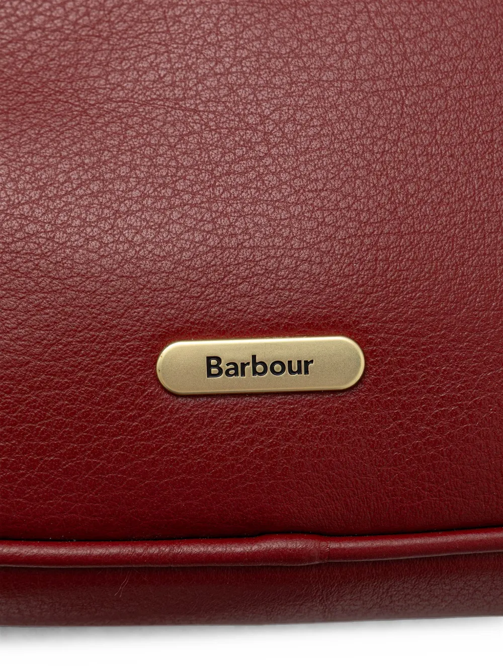 Barbour Daphne leren mini-schoudertas met textuur Rood
