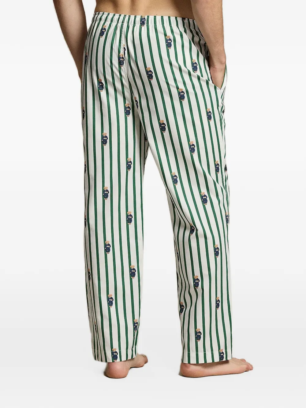 Polo Ralph Lauren Polo Bear striped cotton pyjama trousers Wit