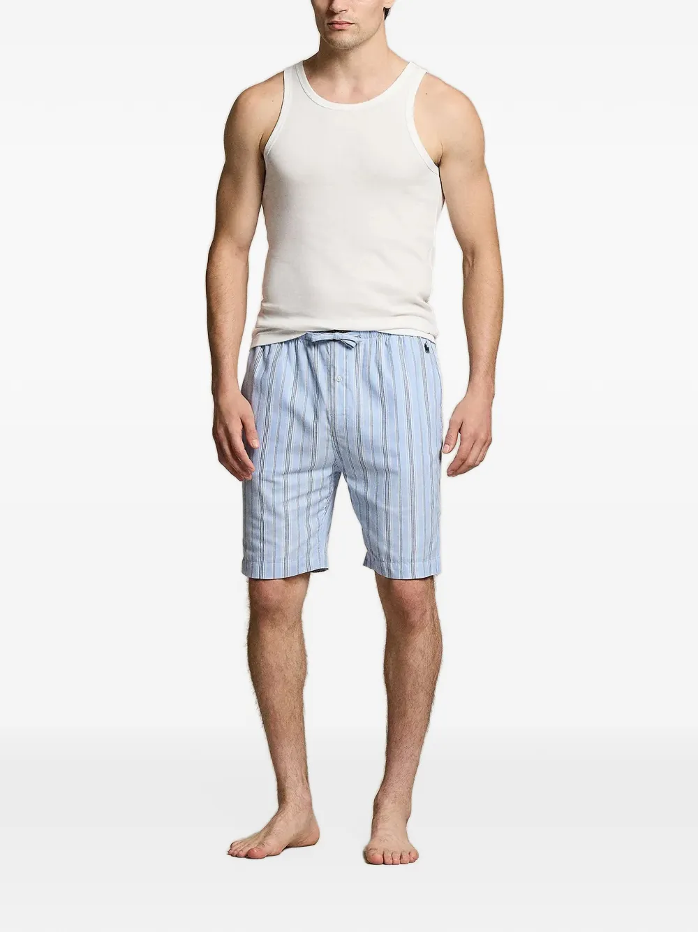 Polo Ralph Lauren vertical-stripe pajama shorts Blauw