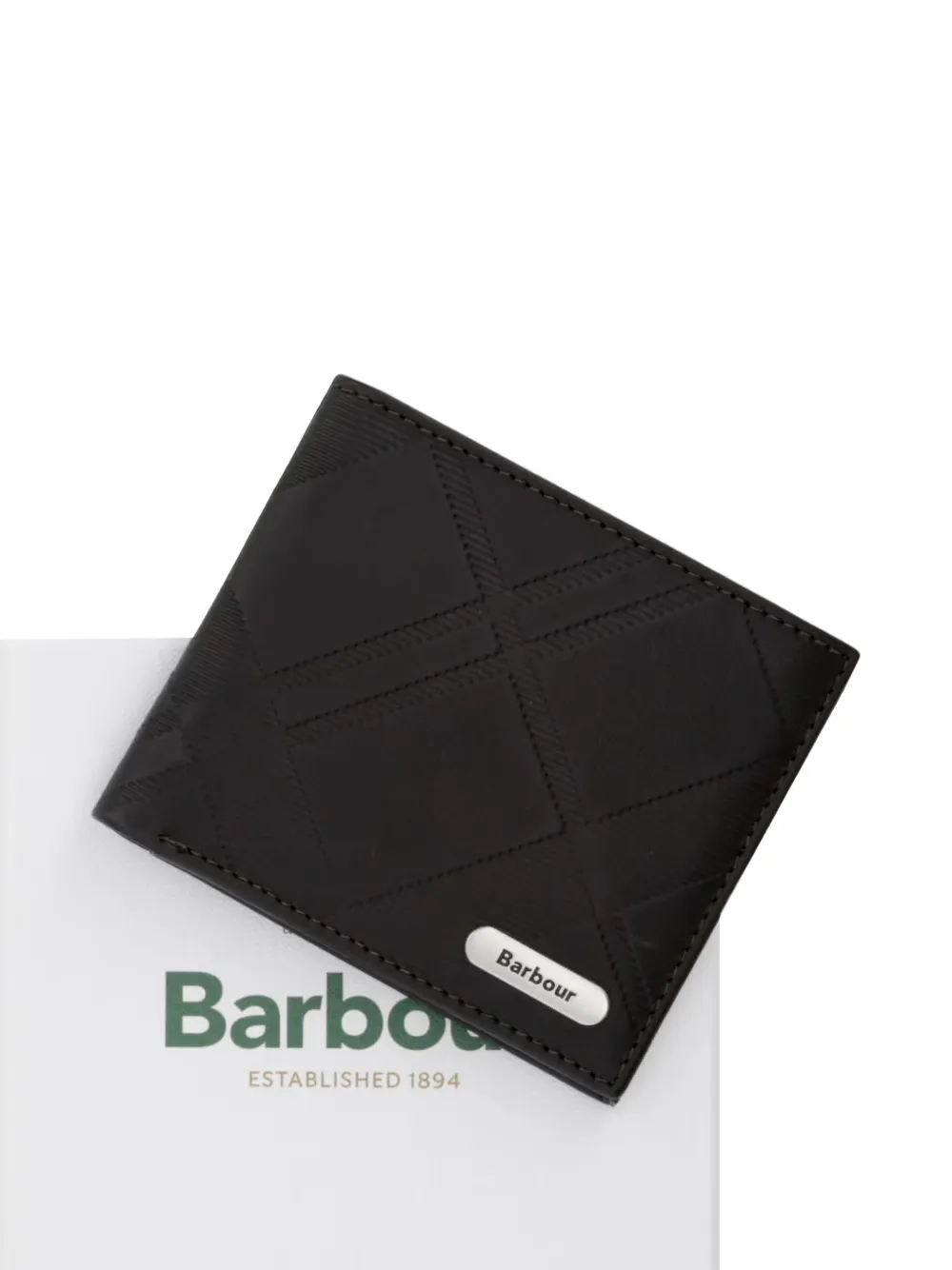 Barbour Brunton leather wallet Zwart