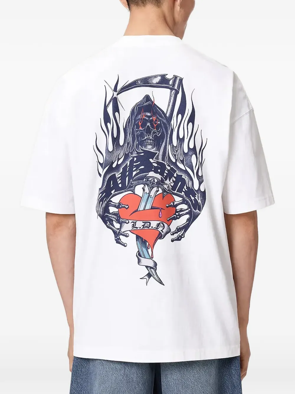 AllSaints T-shirt met grafische print Wit