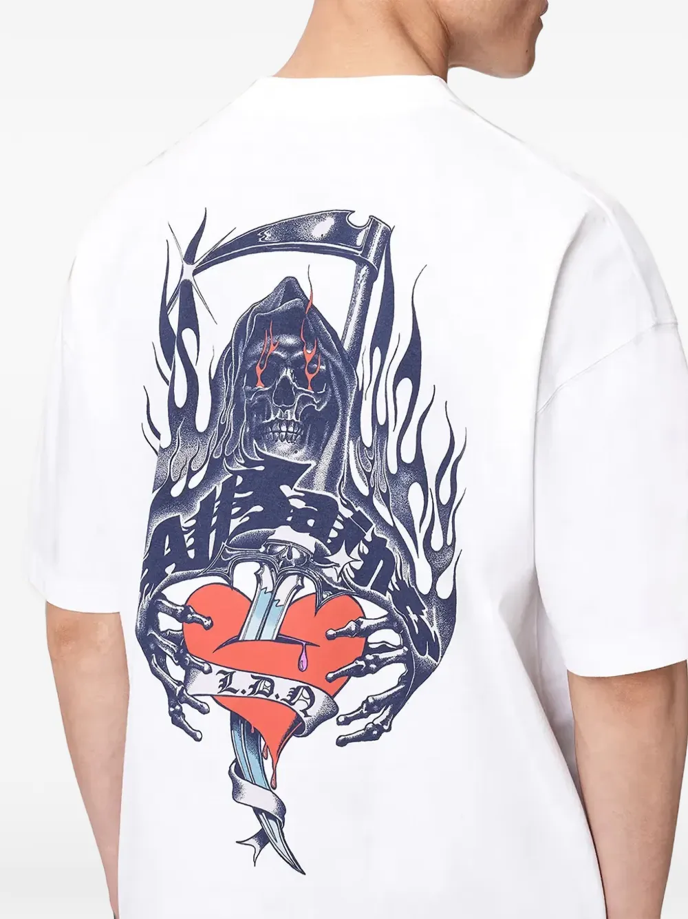 AllSaints T-shirt met grafische print Wit