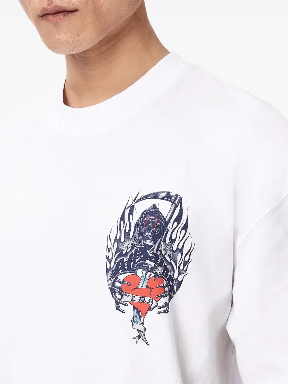 AllSaints T-shirt met grafische print Wit