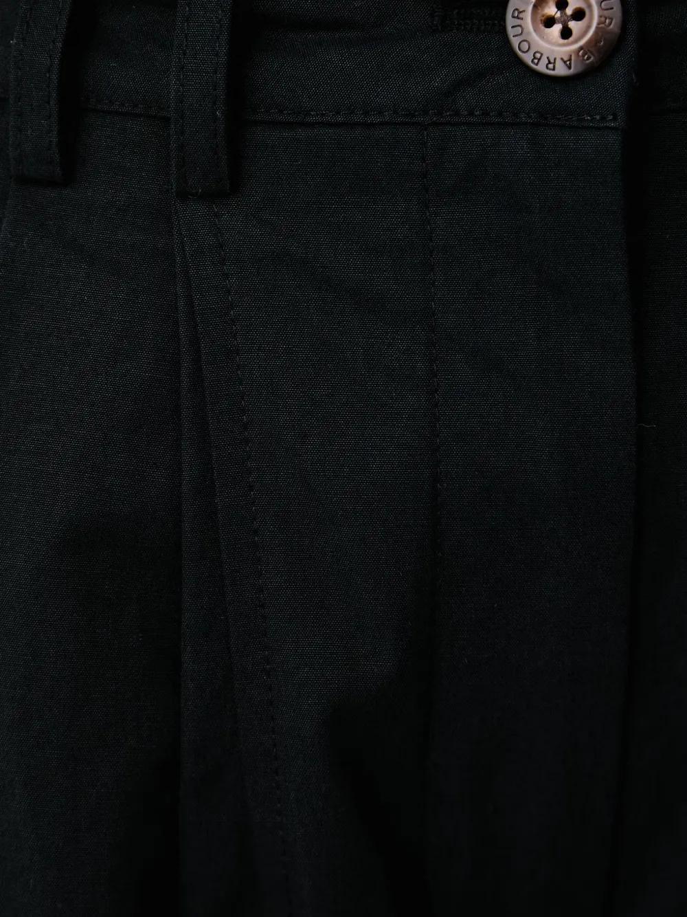 Barbour Glynis geplooide jeans met wijde pijpen Zwart