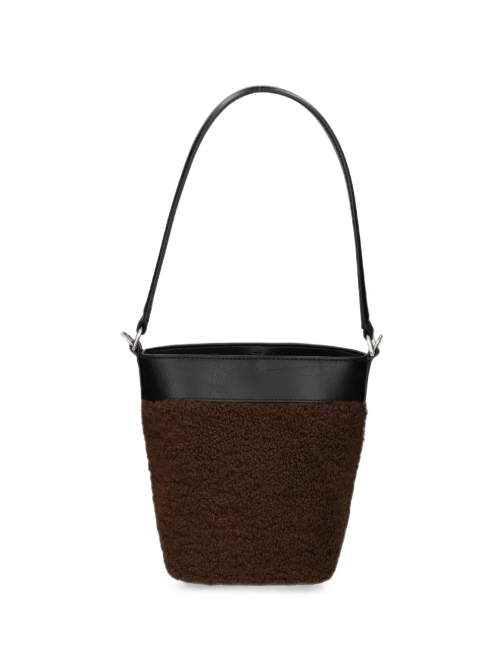 Lacoste Kleine Bliss bucket-tas met fleece-textuur en logoplakkaat Bruin