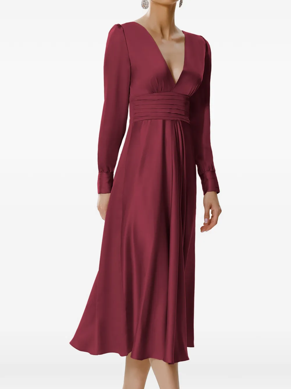 Framboise Satin-finish Bow-detail Midi Dress In Animal Print