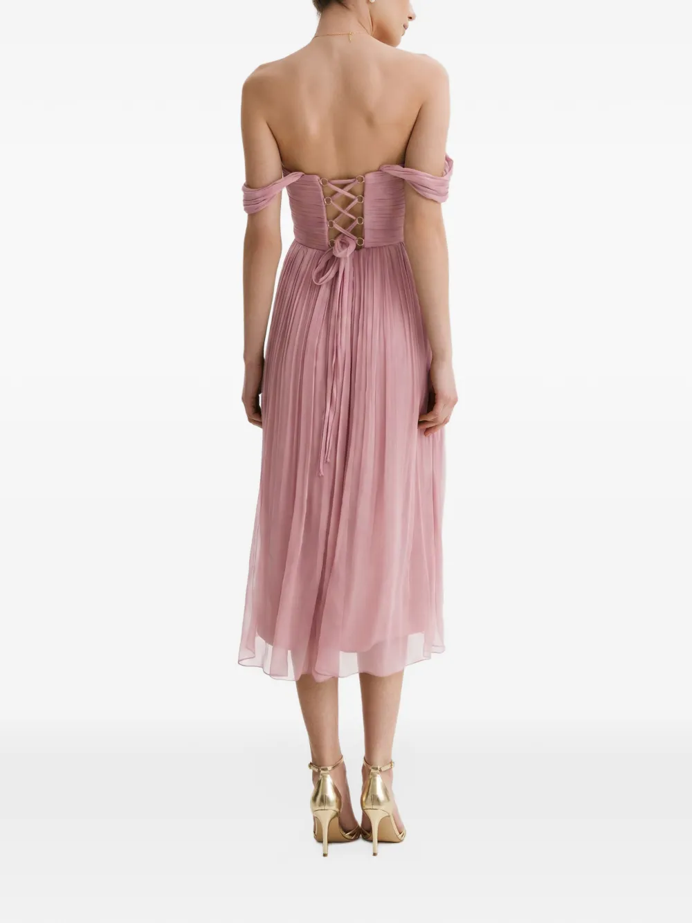 FRAMBOISE Off-shoulder jurk Roze