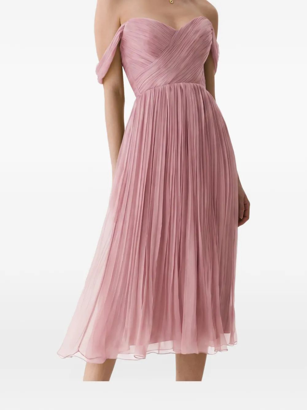FRAMBOISE Off-shoulder jurk Roze