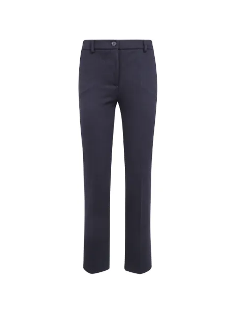 Via Masini 80 herringbone-pattern pressed-crease trousers