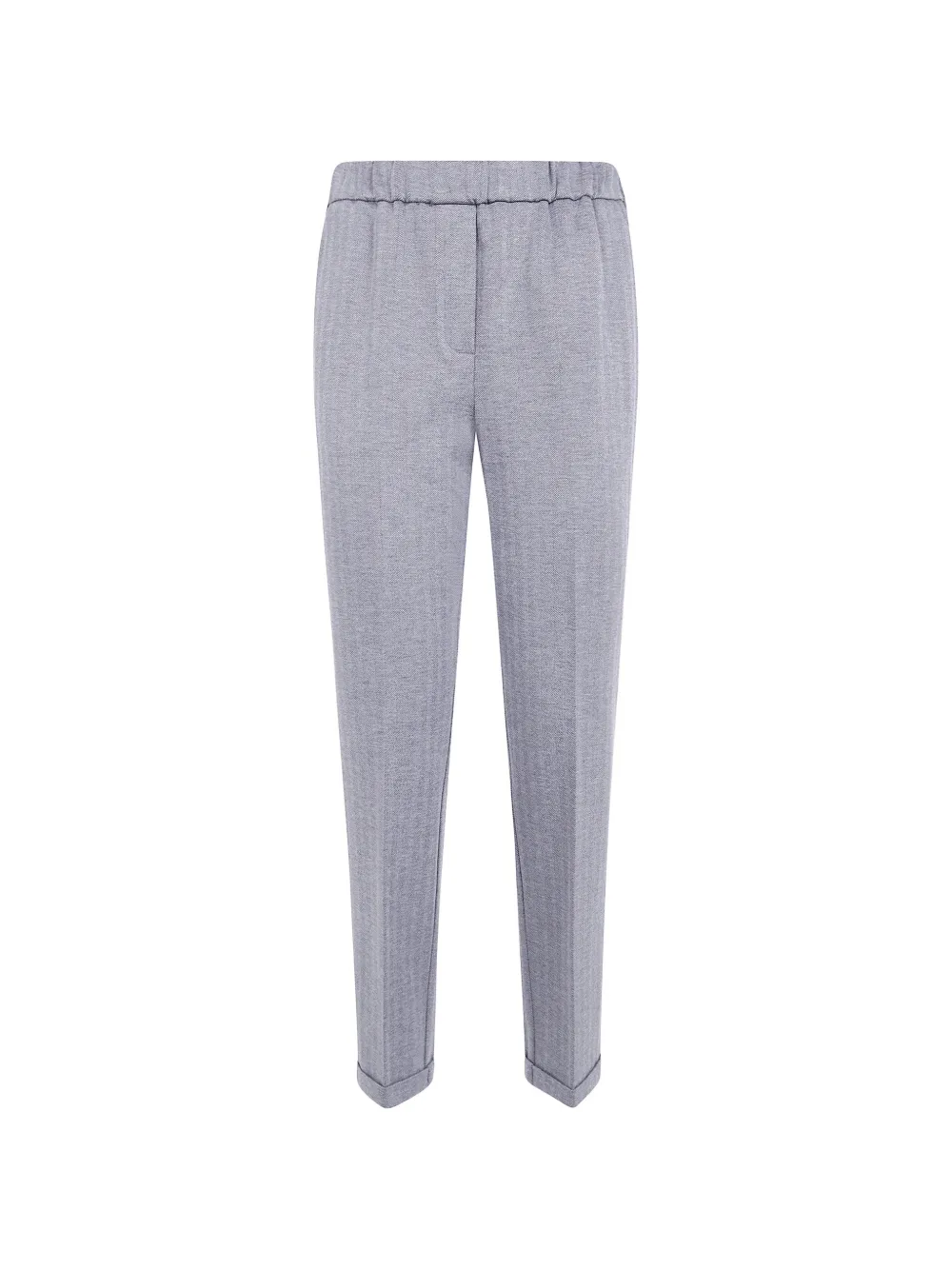 Via Masini 80 herringbone-pattern turn-up trousers
