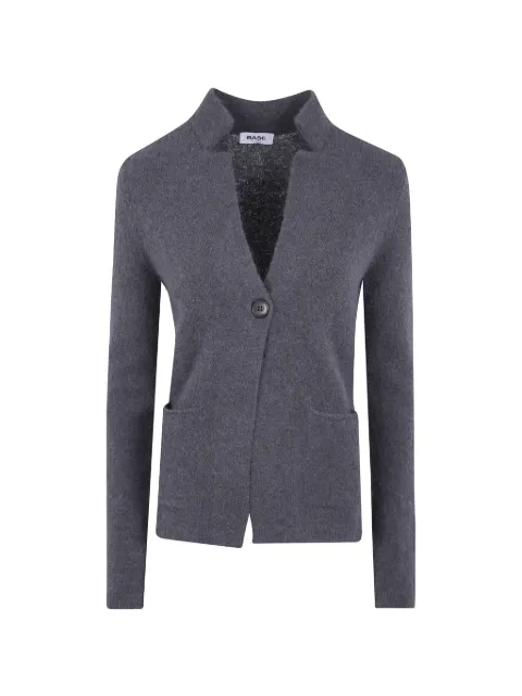 base alpaca-knit single-button cardigan