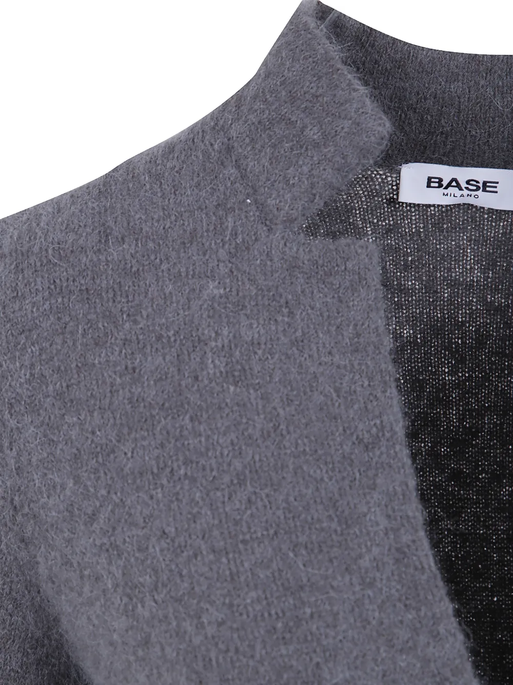Base Alpaca-knit Single-button Cardigan In Black