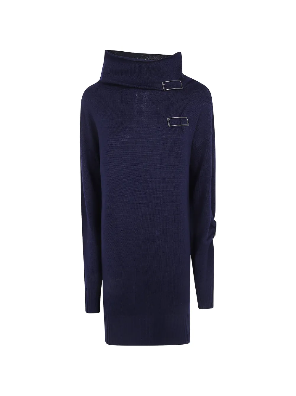 PierAntonioGaspari buckle-detail knitted dress - Blu