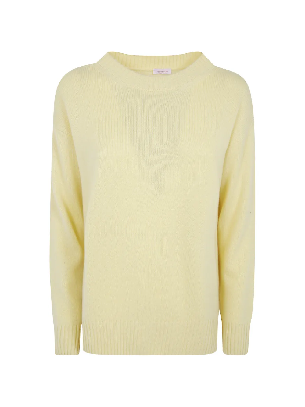 Rossopuro Ribbed-trim Long-sleeve Sweater In Yellow