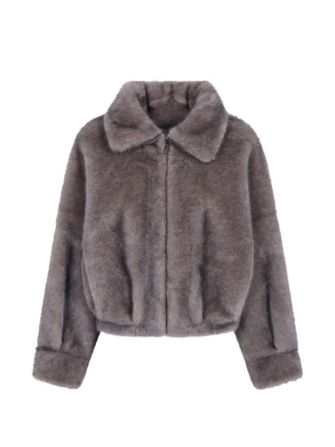 VALENTINI 1972 faux-fur zip-up jacket