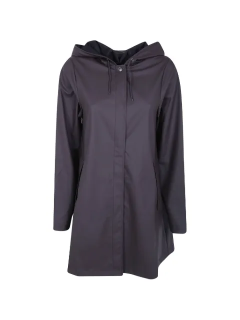 Rains hooded pleat-detail jacket