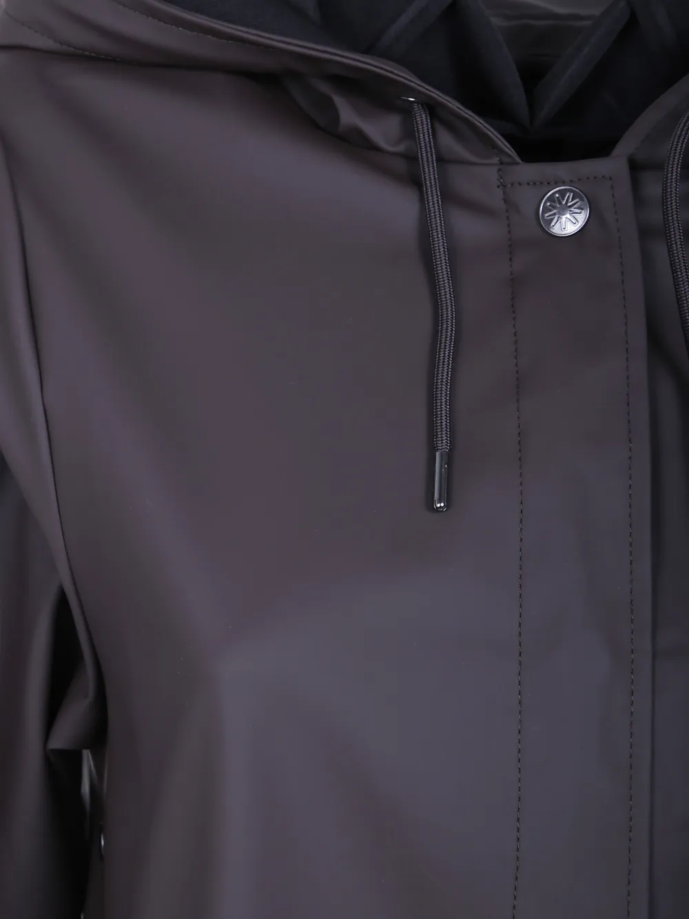 Rains Jack met capuchon en plooidetail Bruin