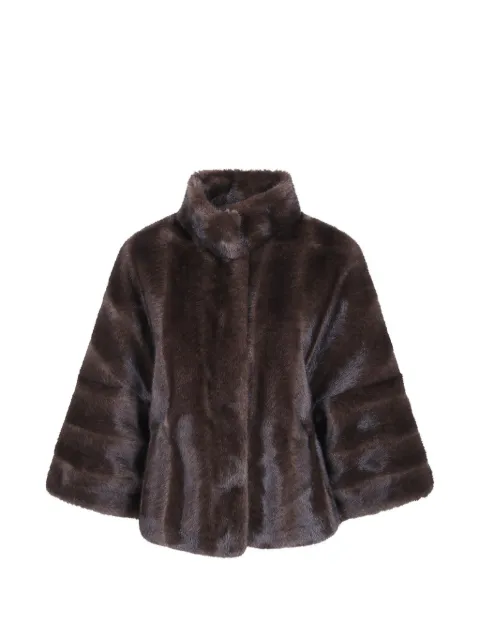 VALENTINI 1972 funnel-neck faux-fur coat