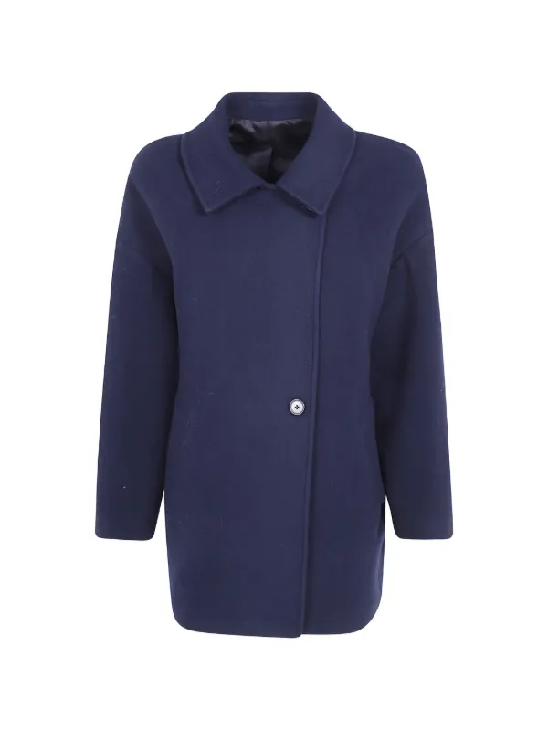 Paul Smith Button-fastening Dropped-shoulder Coat in Blue