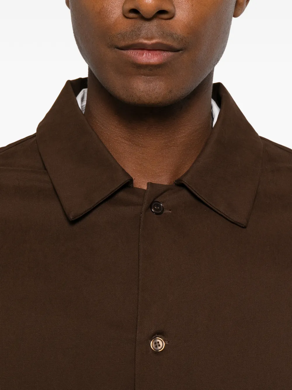 IMPERIAL Button-up shirtjack met opgestikte zak Bruin