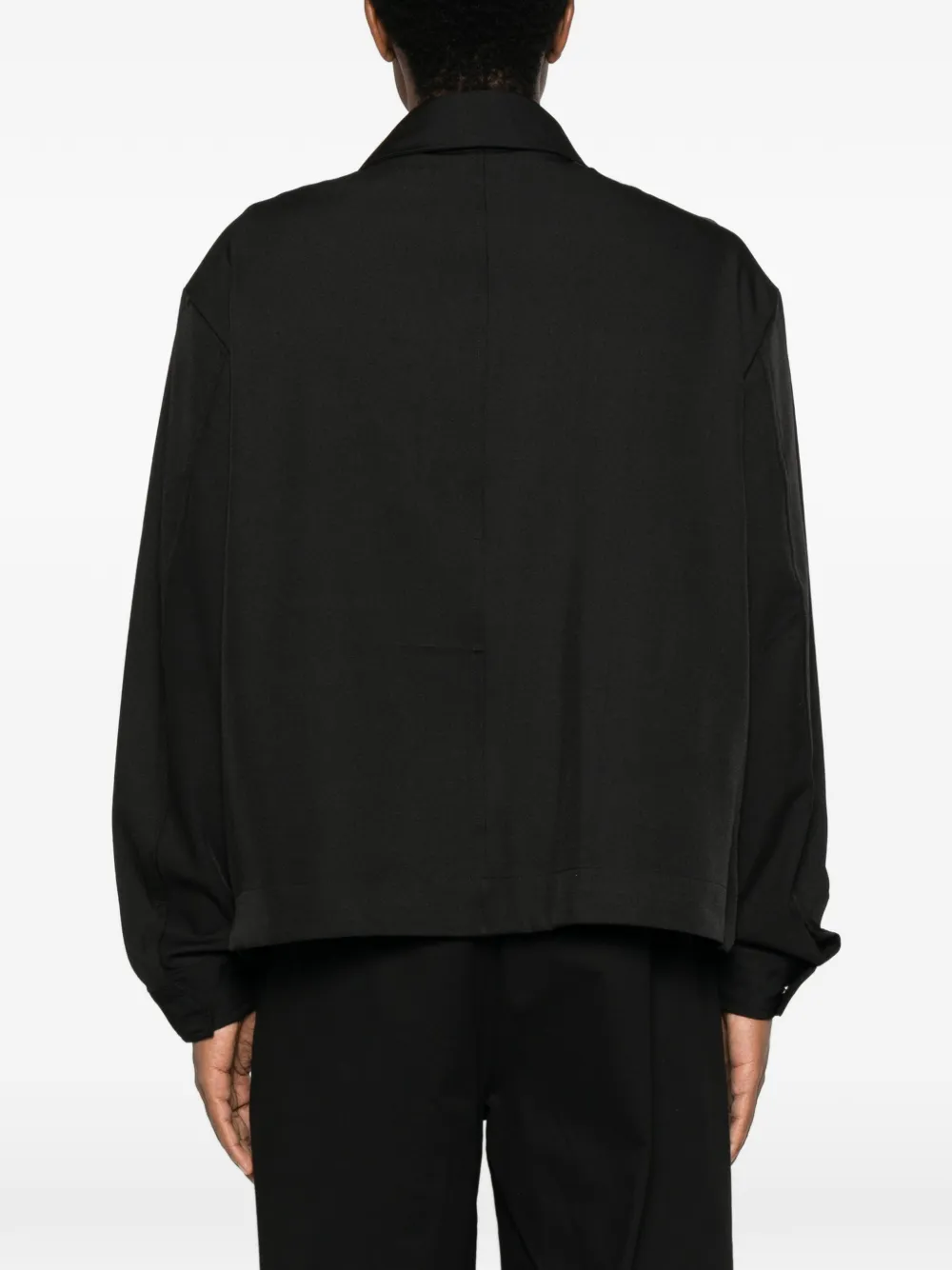 IMPERIAL Shirtjack met knopen en klepzak Zwart