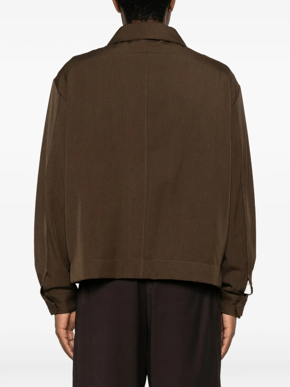 IMPERIAL Shirtjack met knopen en klepzak Bruin