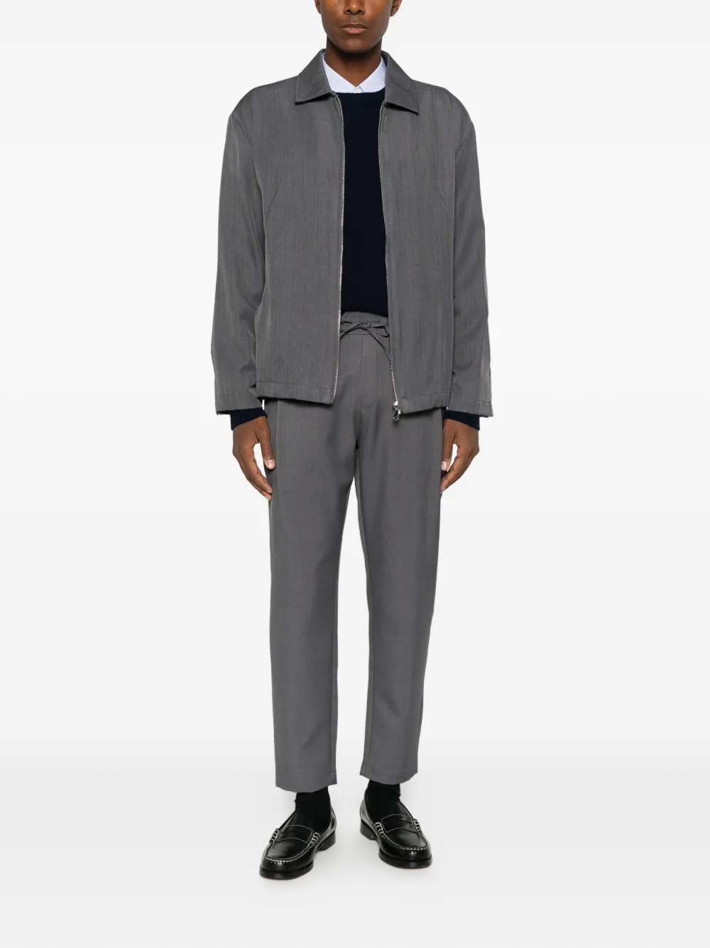 IMPERIAL Shirtjack met elastische zoom en rits Grijs