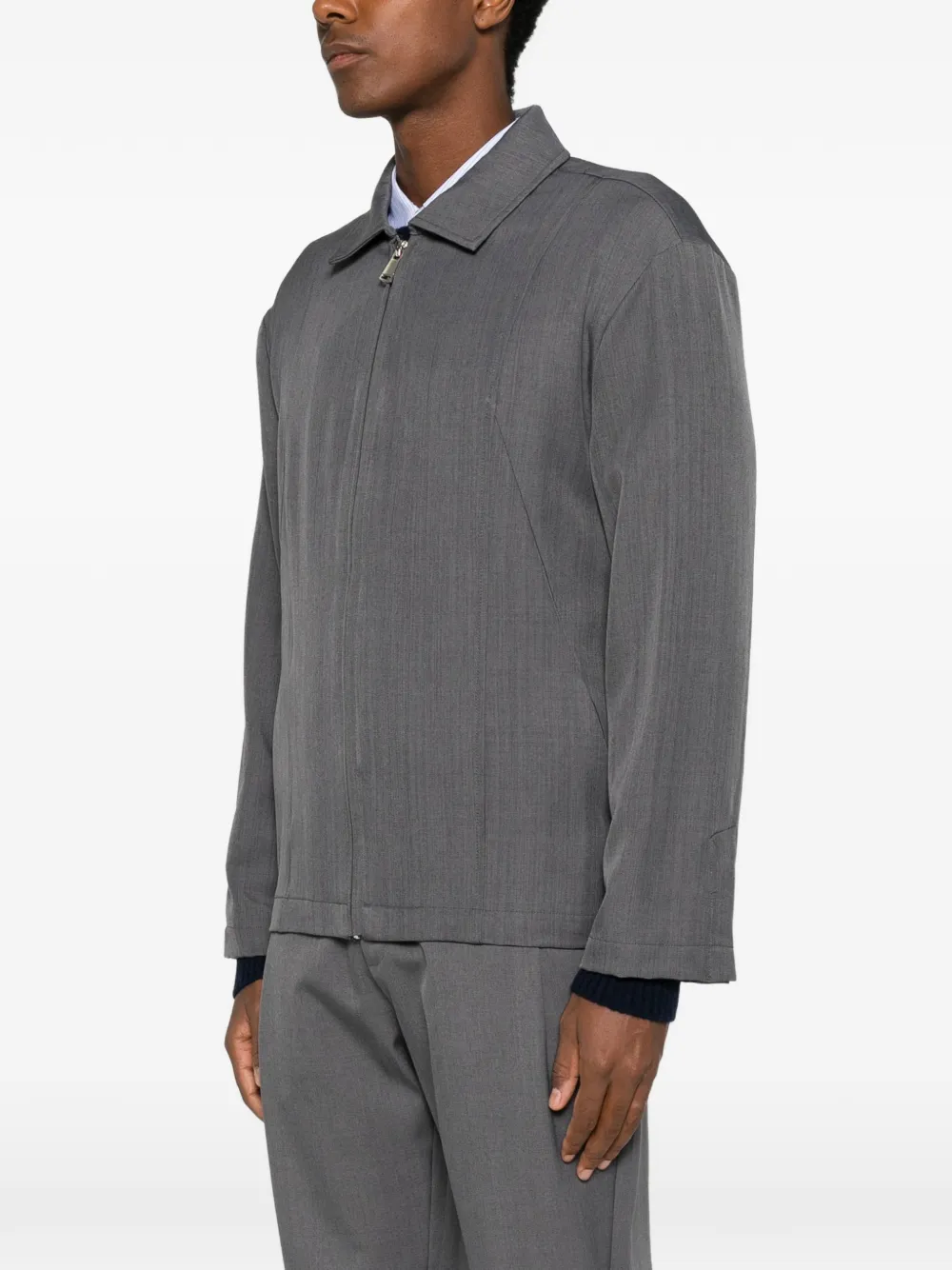 IMPERIAL Shirtjack met elastische zoom en rits Grijs