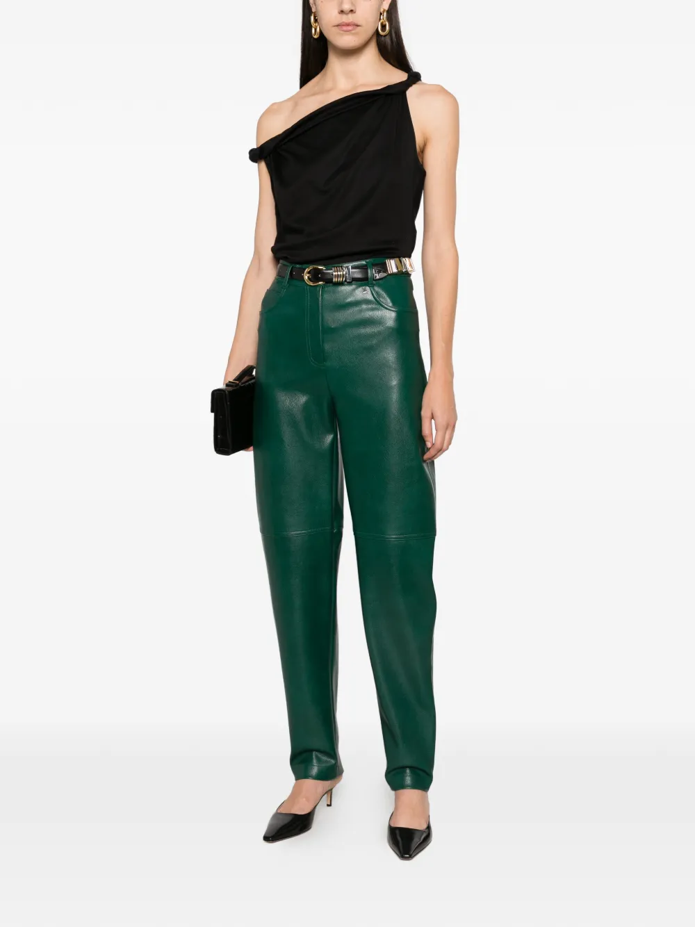 TWINSET Straight broek Groen
