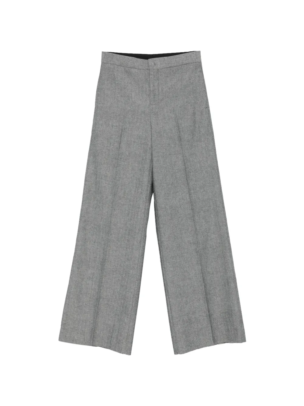 TWINSET chevron-pattern wide-leg trousers - Grigio