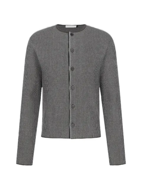 Amomento stripe button-up cardigan