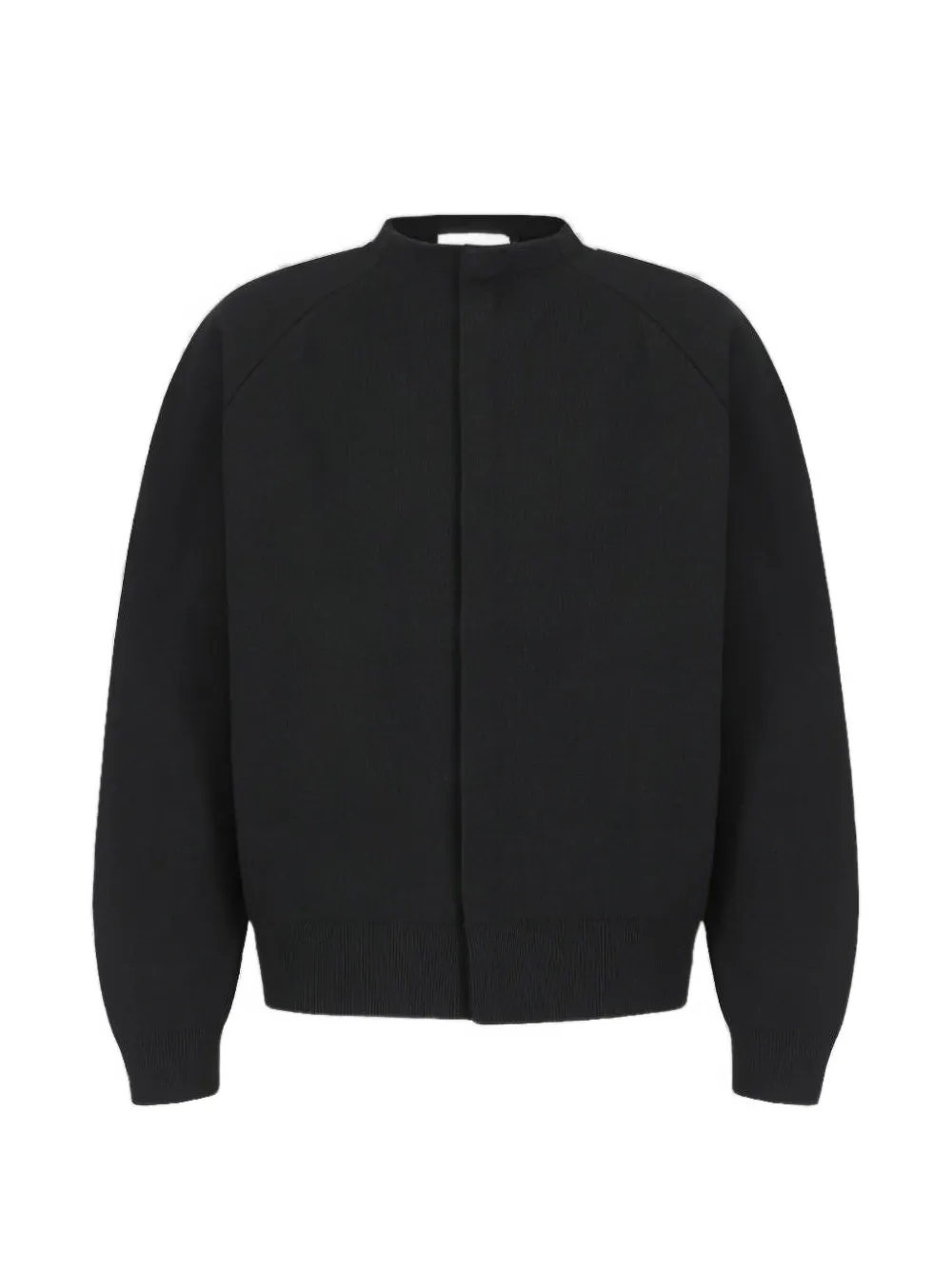 Amomento Rounded-sleeve Cardigan In Black