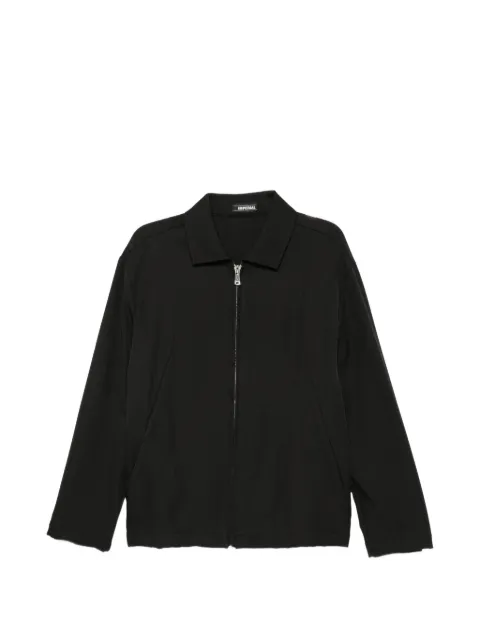IMPERIAL zip-up elasticated-hem shirt