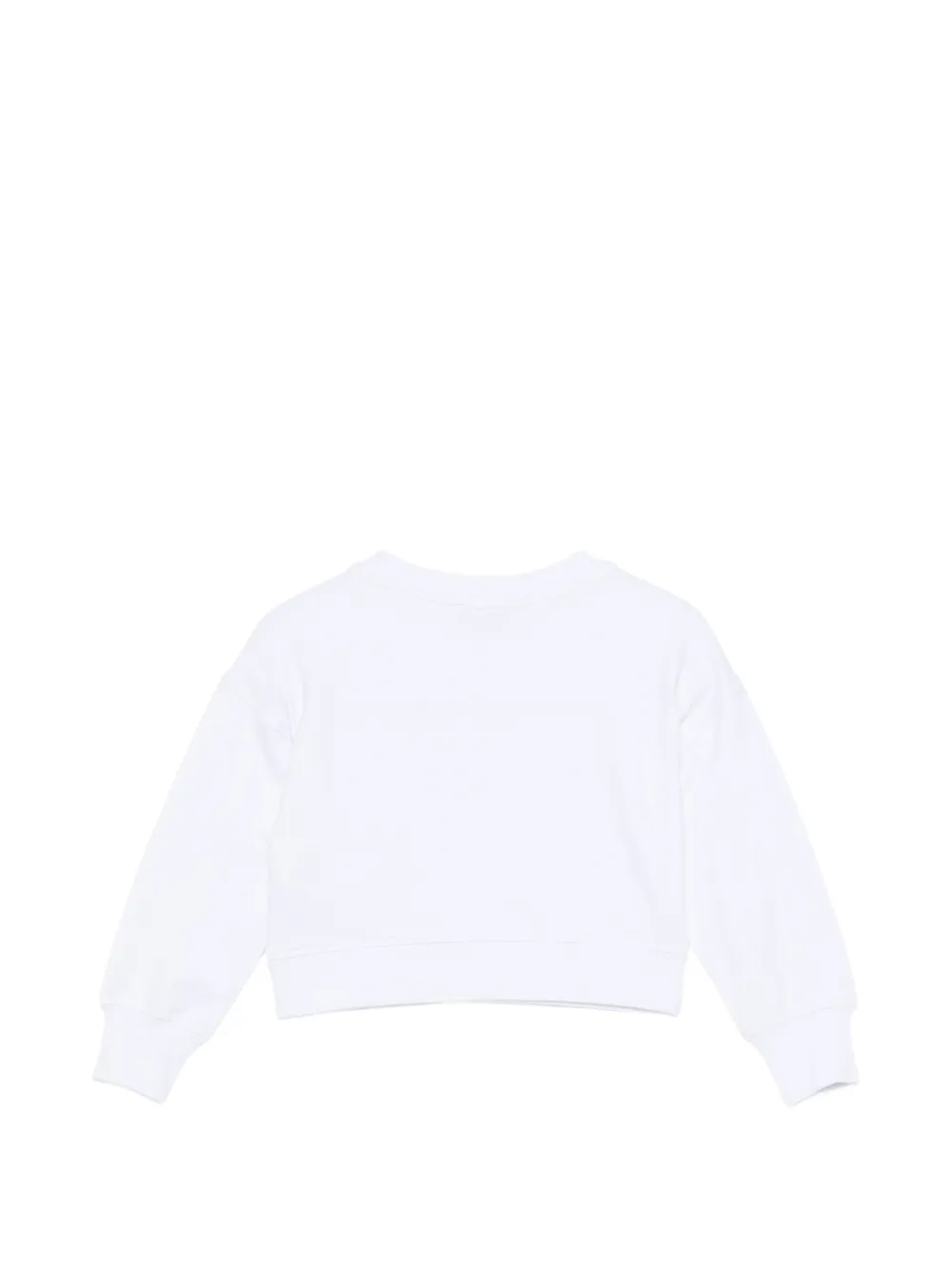 Moschino Kids Teddy Bear sweater verfraaid met stras Wit