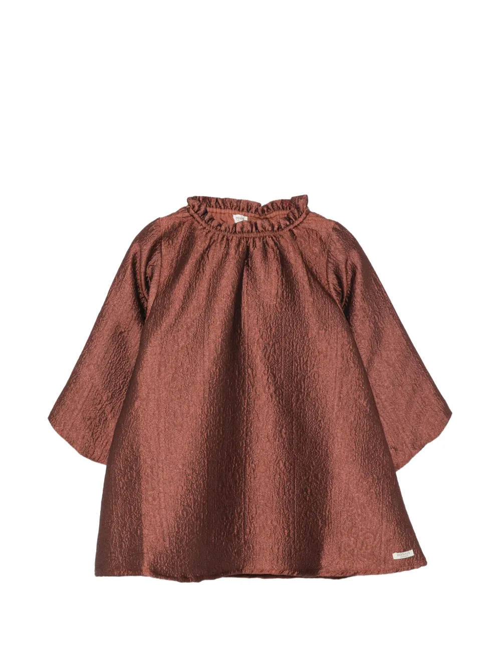Donsje ruffled metallic-effect dress - Marron Donsje ruffled metallic-effect dress - Marron