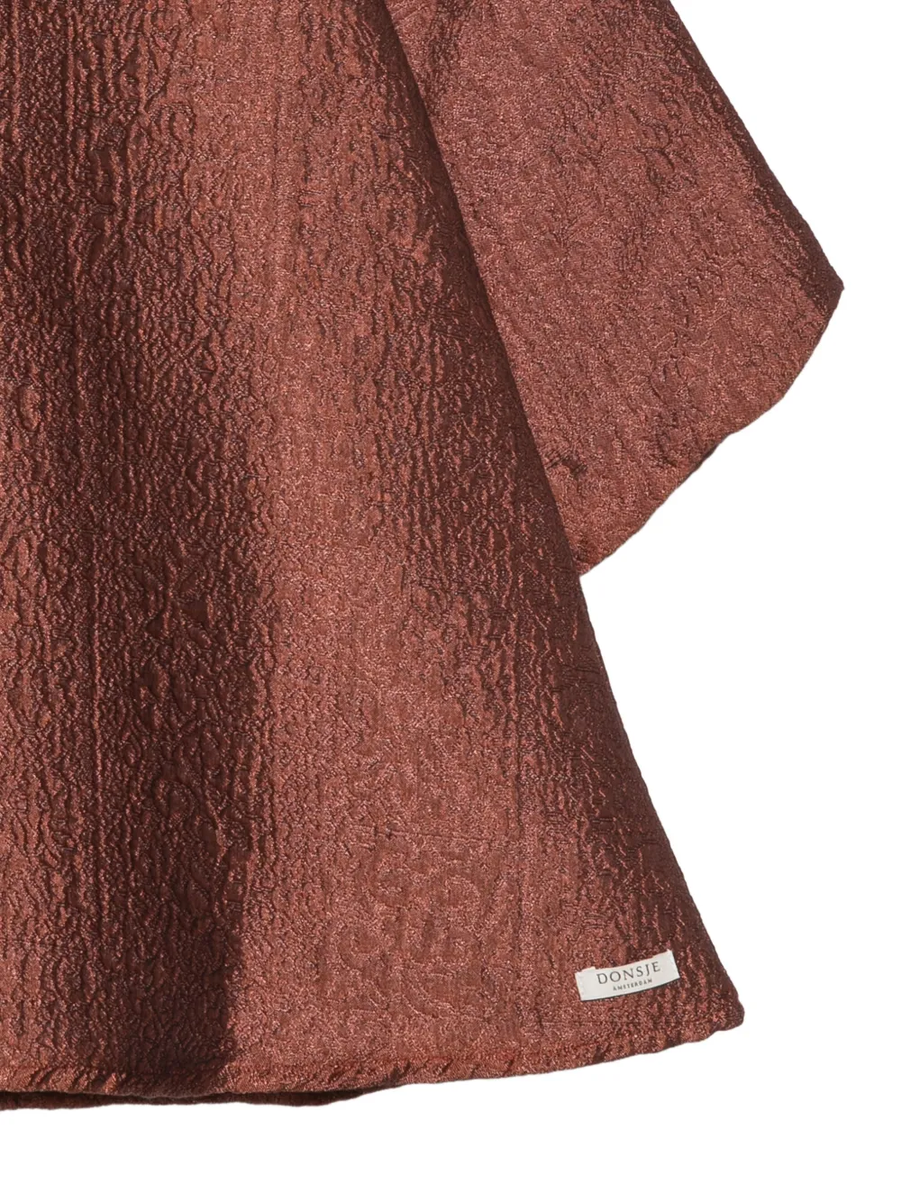 Donsje ruffled metallic-effect dress Bruin