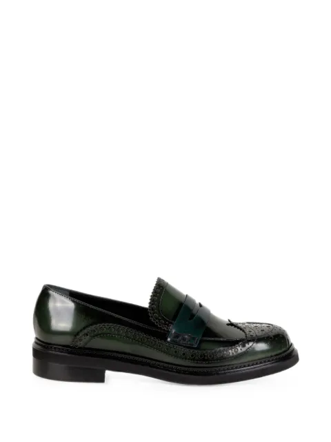 NAPOLEONI Bianca brogue-detail leather loafers