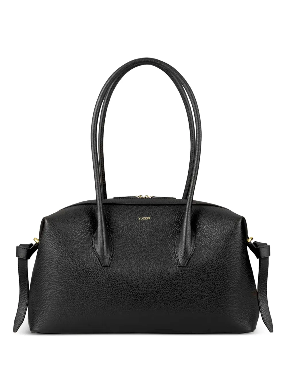 Yuzefi Brioche pebble-grain leather shoulder bag - Black