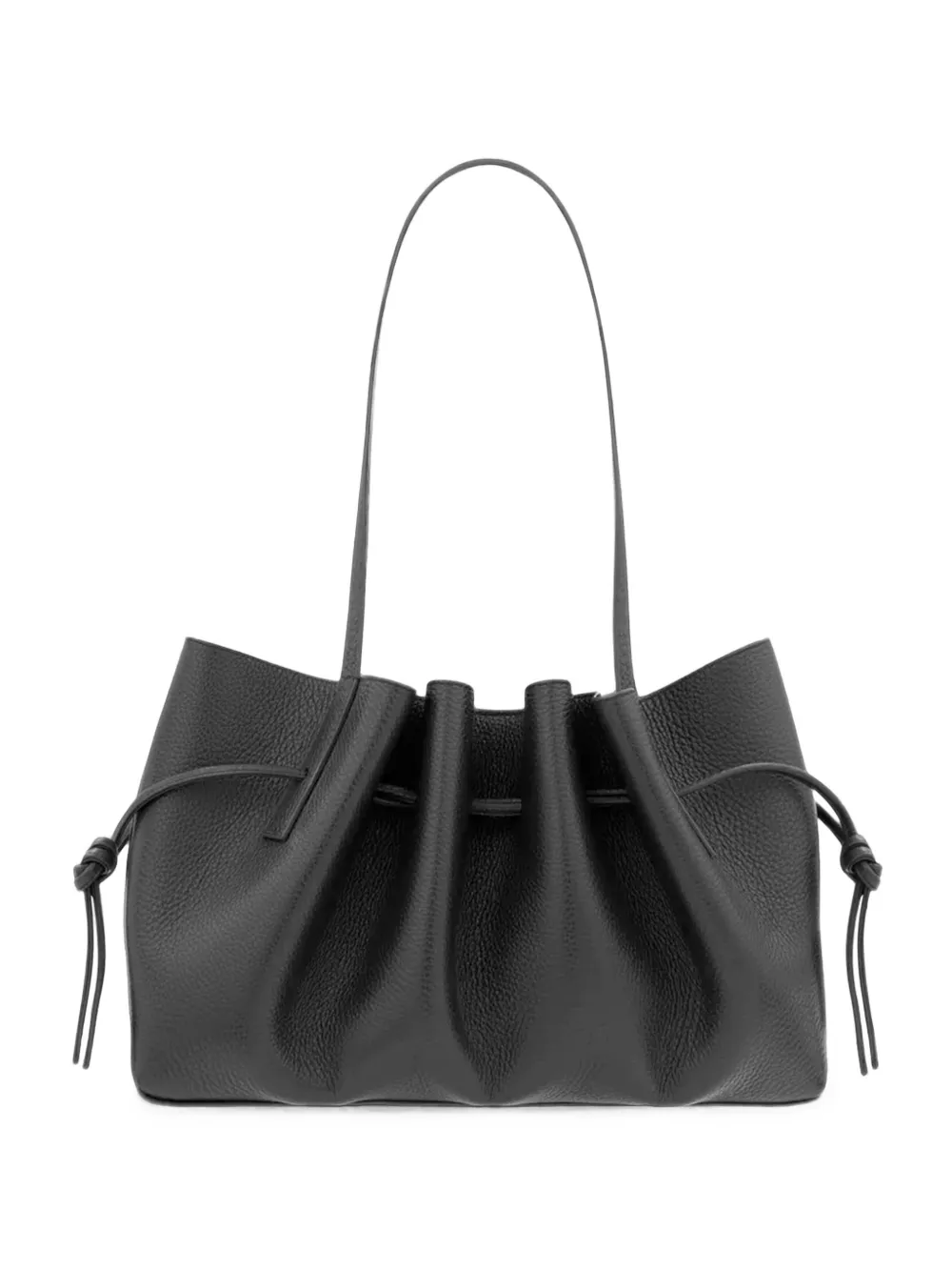 Yuzefi Scallop grained-texture tote bag - Nero