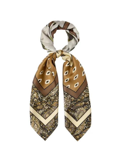 EMME paisley-print diamond-print silk scarf